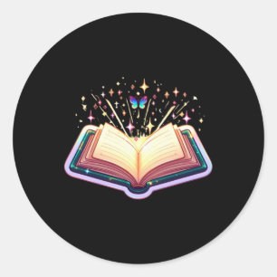 Rainbow Book Classic Round Sticker