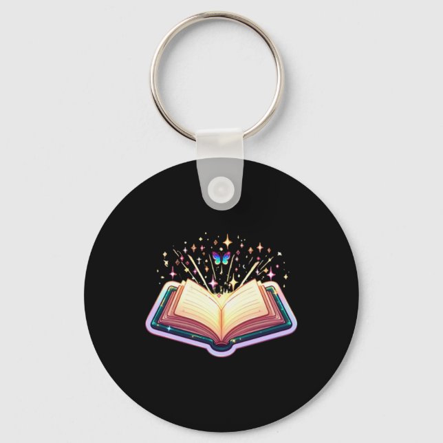 Rainbow Book  Key Ring (Front)