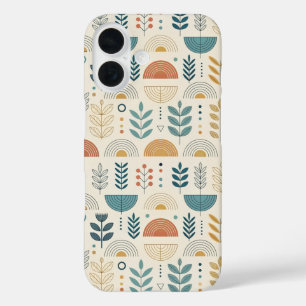 Rainbow Botanical Minimalist iPhone 16 Case