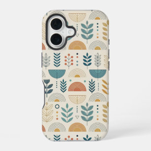 Rainbow Botanical Minimalist iPhone 16 Case