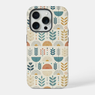 Rainbow Botanical Minimalist iPhone 15 Pro Case