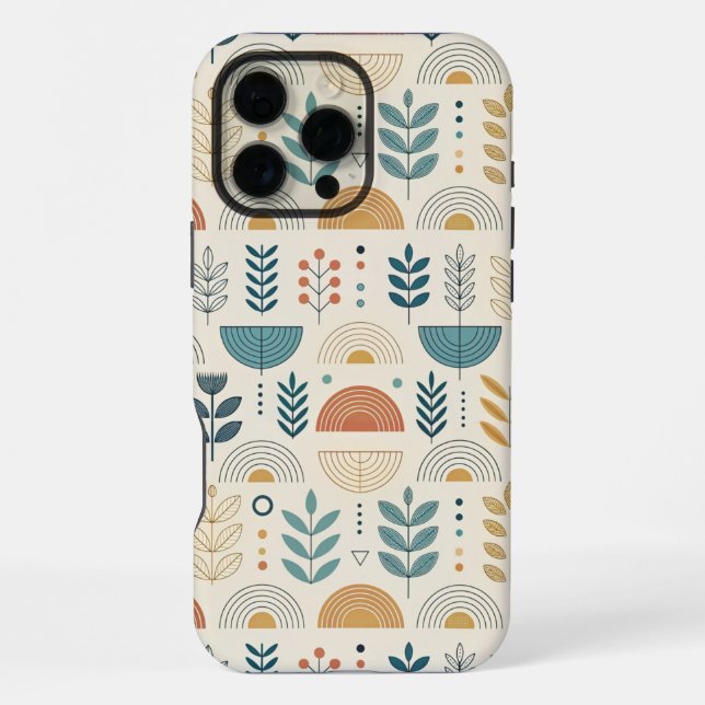 Rainbow Botanical Minimalist iPhone Case (Back)