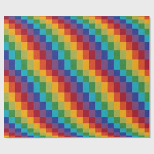 Rainbow Boxes Wrapping Paper