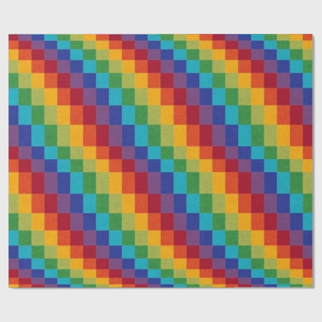 Rainbow Boxes Wrapping Paper (Flat)