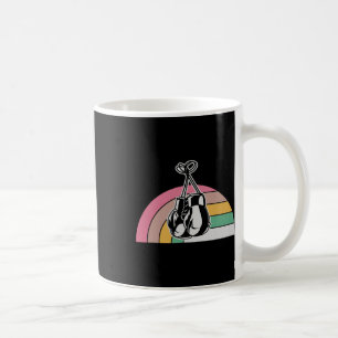 Rainbow Boxing Gloves Retro Style Design  Coffee Mug