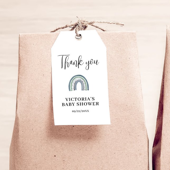  Rainbow Boy Baby Shower Gift Tags (Creator Uploaded)