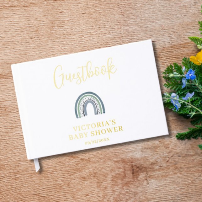  Rainbow Boy Baby Shower Guest Book (Creator Uploaded)
