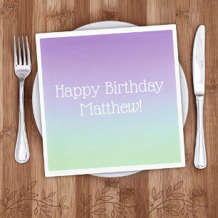 Rainbow Boy Birthday Party Napkin