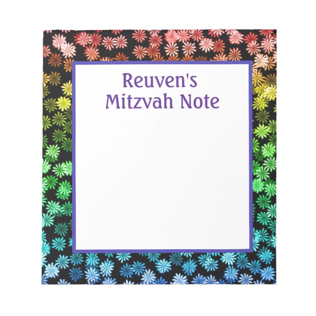 Rainbow Boys Mitzvah Notes Notepad (Front)