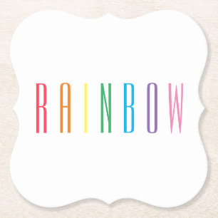 RAINBOW Bracket Paper Coasters