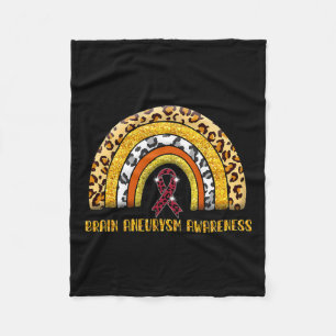 Rainbow Brain Aneurysm Warrior Fleece Blanket