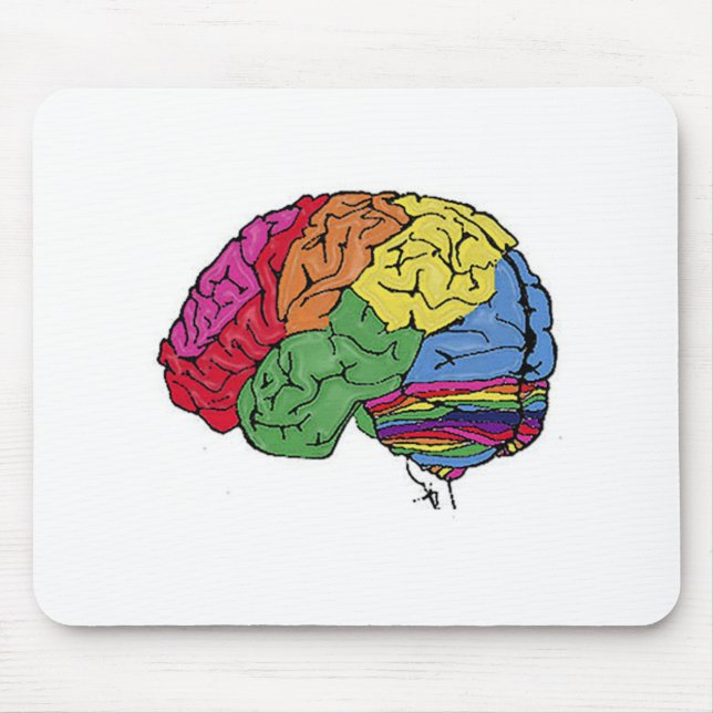Rainbow Brain Mouse Pad (Front)