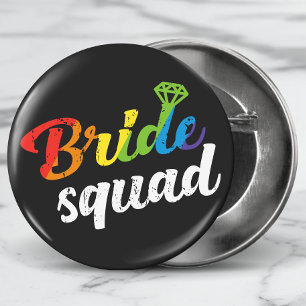 Rainbow Bridal Party Pride Wedding 6 Cm Round Badge