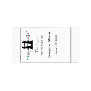 Rainbow Brides Wedding Lip Balm Label