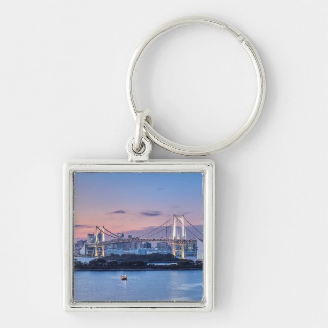 Rainbow Bridge at twilight Key Ring (Front)