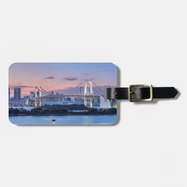 Rainbow Bridge at twilight Luggage Tag (Front Horizontal)