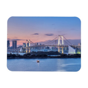 Rainbow Bridge at twilight Magnet