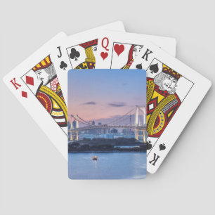 Rainbow Bridge at twilight Playing Cards