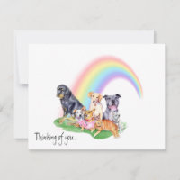 Rainbow Bridge Card - Pet Loss - Condolences Card