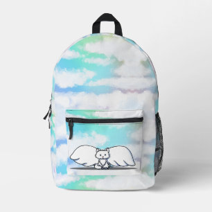 Rainbow Bridge Cat Angel KiniArt Printed Backpack