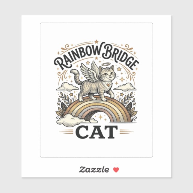 Rainbow Bridge Cat Cat Memorial Rainbow Bridge Vin (Sheet)