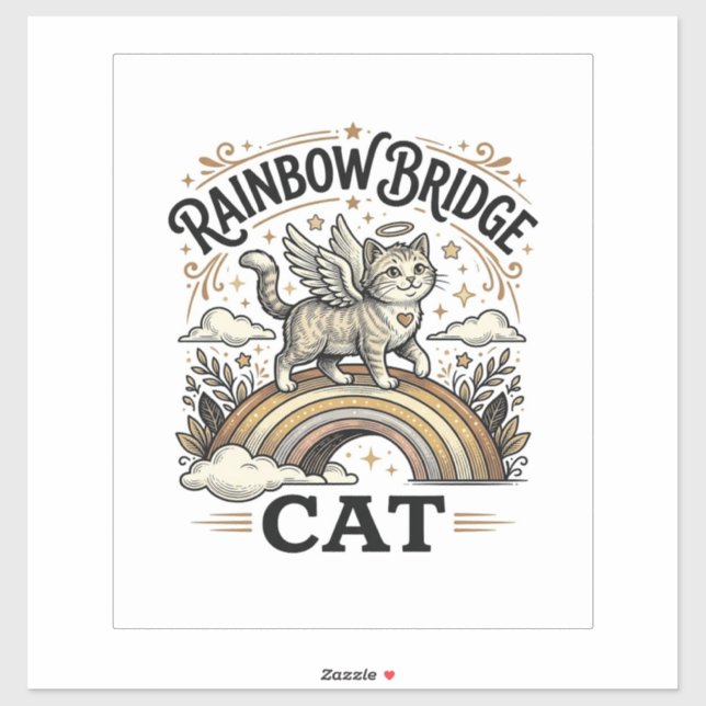 Rainbow Bridge Cat Cat Memorial Rainbow Bridge Vin (Sheet)