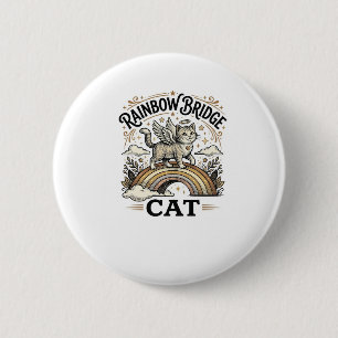 Rainbow Bridge Cat Cat Memorial Rainbow Bridge Vin 6 Cm Round Badge