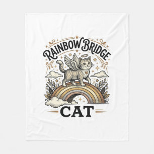 Rainbow Bridge Cat Cat Memorial Rainbow Bridge Vin Fleece Blanket