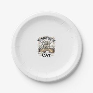 Rainbow Bridge Cat Cat Memorial Rainbow Bridge Vin Paper Plate