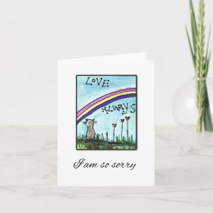 Rainbow Bridge, Cat Sympathy Card