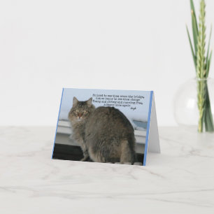 Rainbow Bridge - Cats Poem sympathy Card