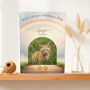 Rainbow Bridge-Custom Cat Memorial  Photo Block