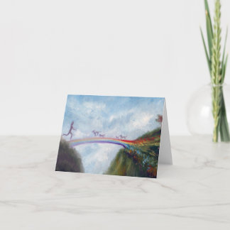 Rainbow Bridge Dog Cat Heaven Card by Violano