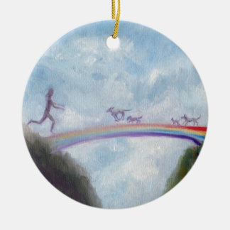 Rainbow Bridge Dog Cat Puppy Kitten Heaven Violano Ceramic Tree Decoration