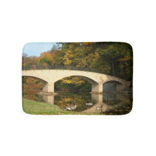 Rainbow Bridge in Fall at Grove City College Bath Mat