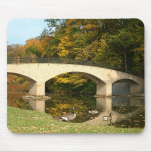 Rainbow Bridge in Fall at Grove City College Mouse Pad