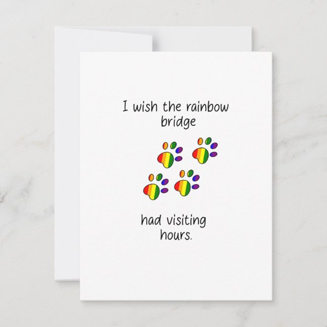 Rainbow Bridge Light Flat Note Card (Front)
