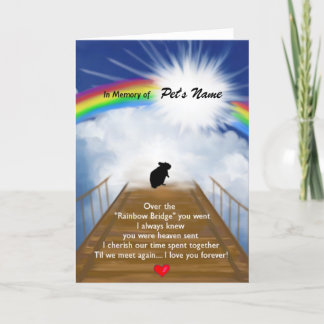 Rainbow Bridge Memorial Poem for Hamsters Card