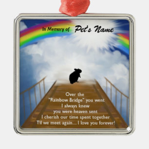 Rainbow Bridge Memorial Poem for Hamsters Metal Tree Decoration