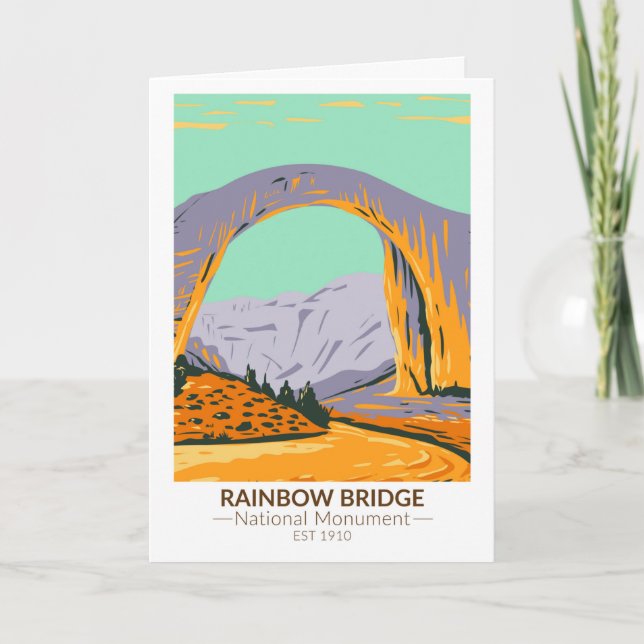 Rainbow Bridge National Monument Utah Vintage Card (Front)