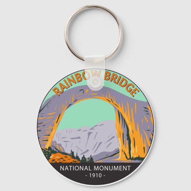 Rainbow Bridge National Monument Utah Vintage Key Ring (Front)