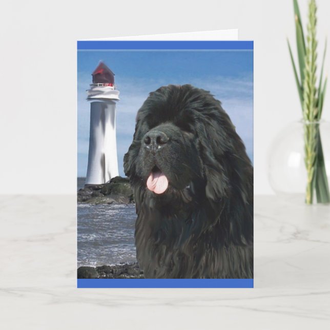 Rainbow Bridge Newfoundland dog Card (Front)