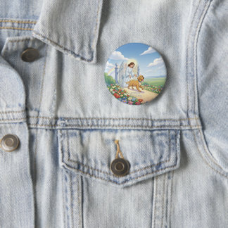 Rainbow Bridge – Personalised Pet Memorial Button
