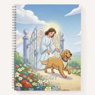Rainbow Bridge Personalised Pet Memorial Notebook
