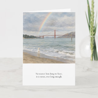 Rainbow Bridge Pet Loss Dog Sympathy Card