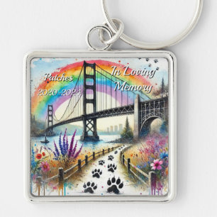 Rainbow Bridge Pet Loss Memory Petal Press Co Key Ring