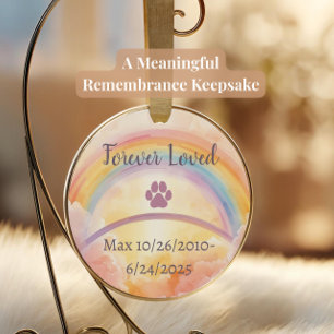 Rainbow Bridge Pet Loss Ornament   Interactive QR
