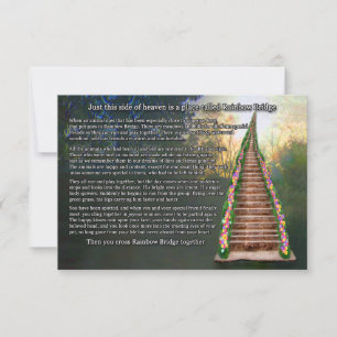 Rainbow Bridge Pet Loss Sympathy Card