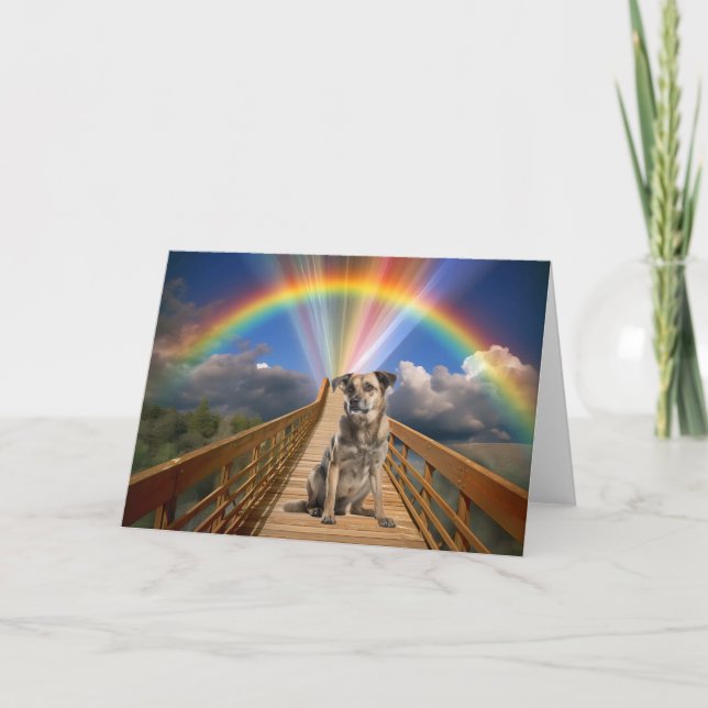 Rainbow Bridge Pet Memorial Loss Customise  Card (Front)