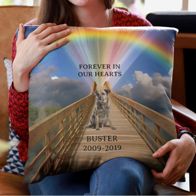 Rainbow Bridge Pet Memorial Loss Customise  Cushion (Creator Uploaded)